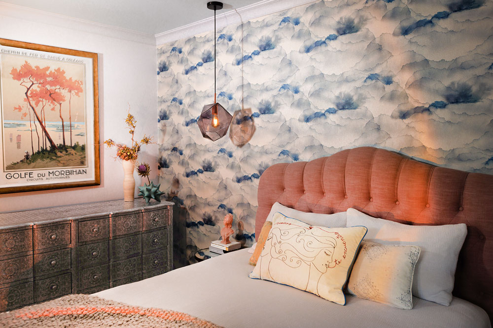 Anthropologie bedroom design by Kim Colwell, Los Angeles.