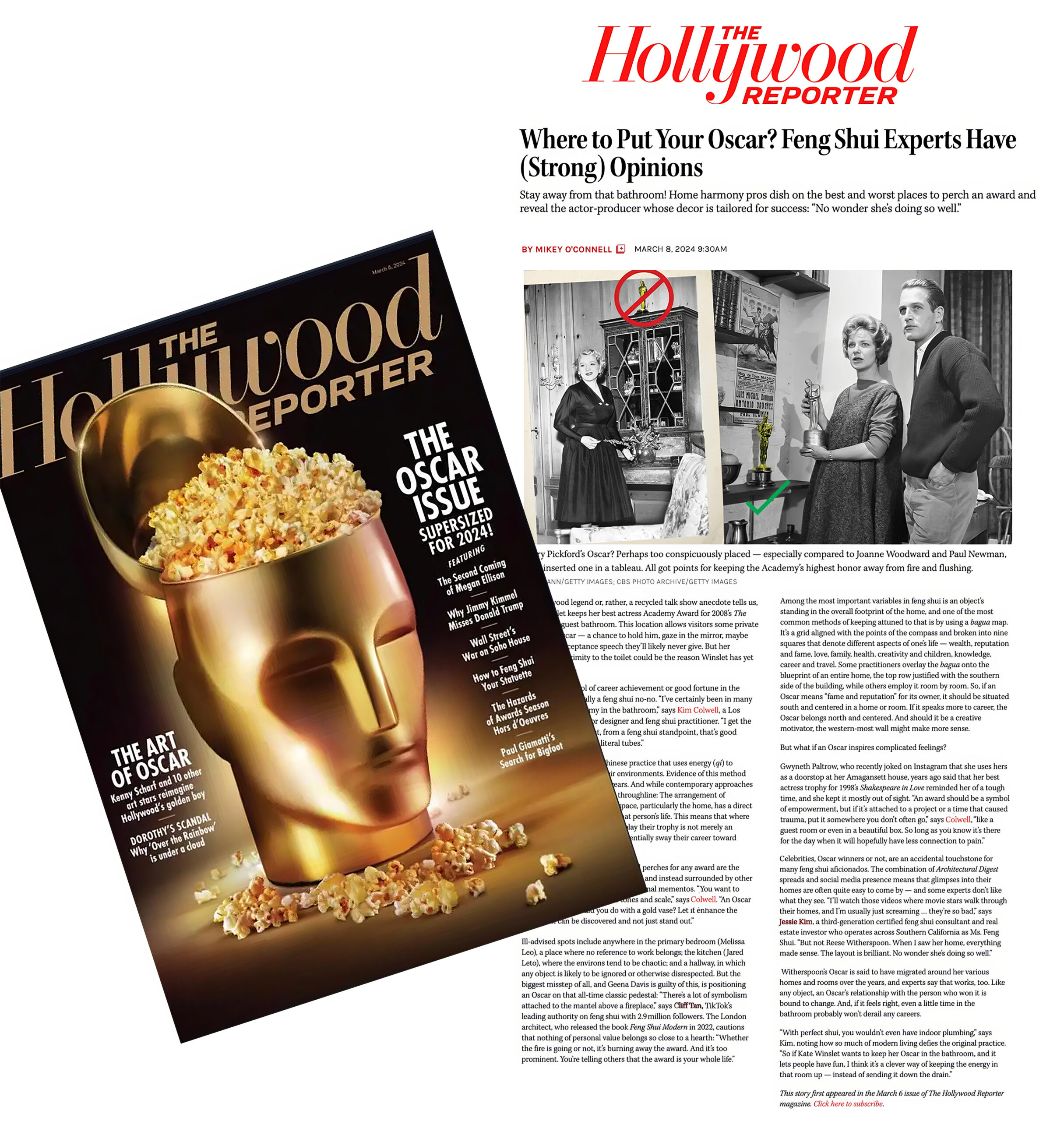 Hollywood Reporter interview with Kim Colwell, Oscar issue 2024.