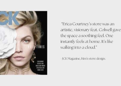 JCK Magazine praises Kim Colwell’s store design for jewelry designer Erica Courtney
