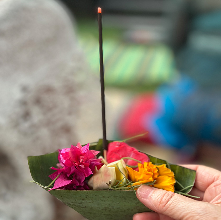 Incense burning in a leaf is the the signature for Kim Colwell's House Blessing Ceremony Class, certification is given for classes held in Los Angeles, or online via zoom.