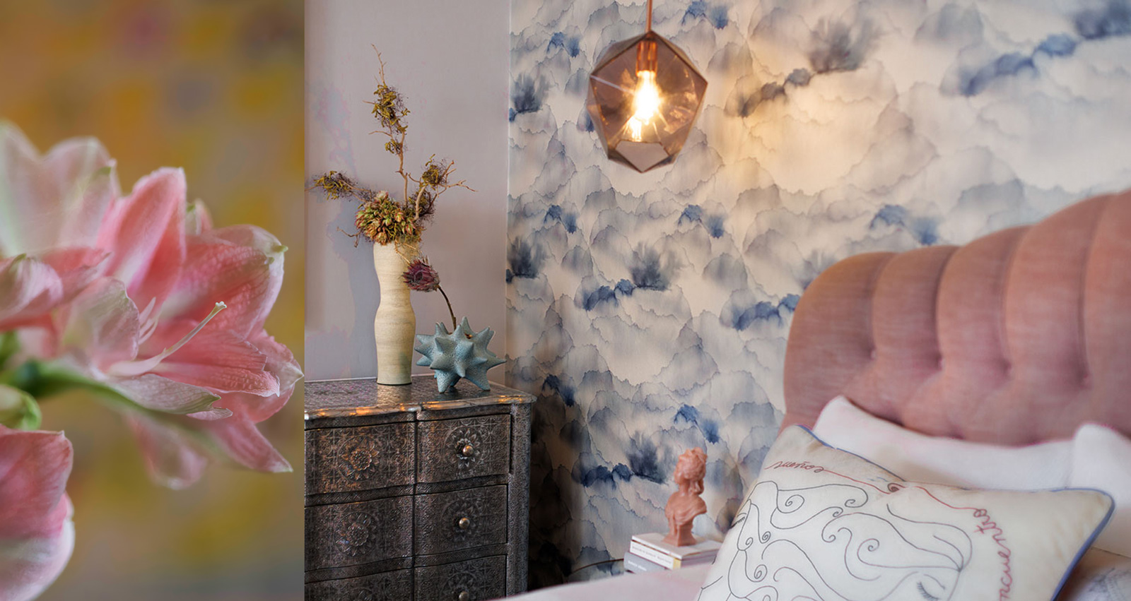 Kim Colwell Design's Feng Shui Bedroom, Cisco Home Bed, Anthropologie dresser, Los Angeles. 